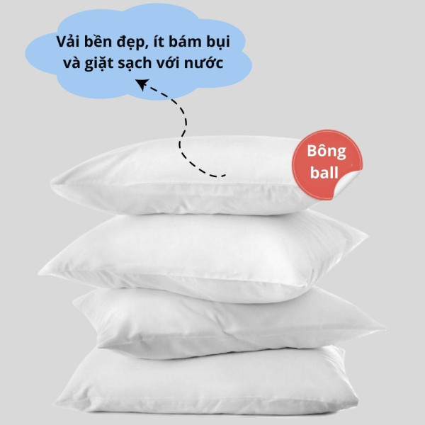 Ruột Gối Nằm đủ kích thước, thoáng hơi, kháng khuẩn, êm ái KWP_Kbedding - NV