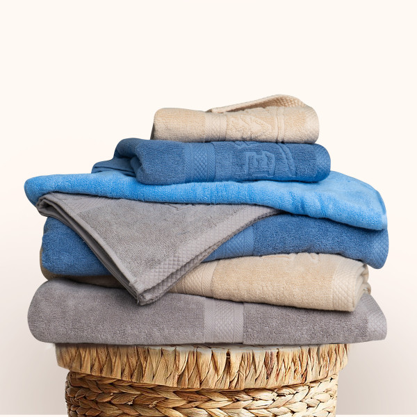 Khăn Cotton cao cấp - Họa tiết Xanh dương