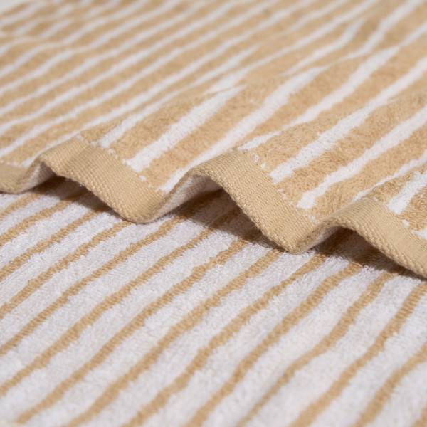 Khăn Cotton cao cấp - Họa tiết Sọc nâu