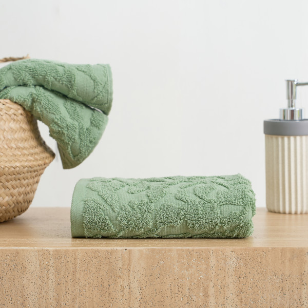 Khăn Cotton cao cấp - Họa tiết Hoa xanh